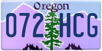 OR license plate 072HCG