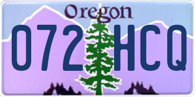 OR license plate 072HCQ