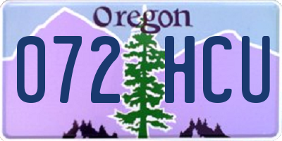 OR license plate 072HCU