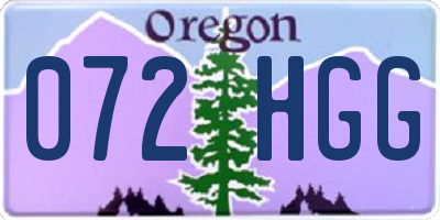 OR license plate 072HGG
