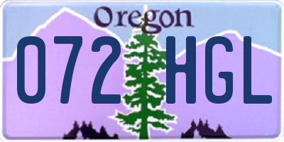 OR license plate 072HGL