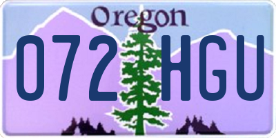 OR license plate 072HGU