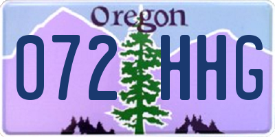 OR license plate 072HHG