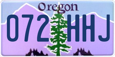 OR license plate 072HHJ