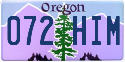 OR license plate 072HIM