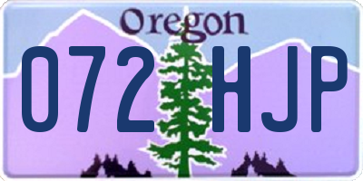 OR license plate 072HJP