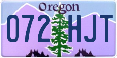 OR license plate 072HJT