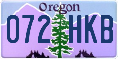 OR license plate 072HKB