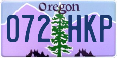OR license plate 072HKP