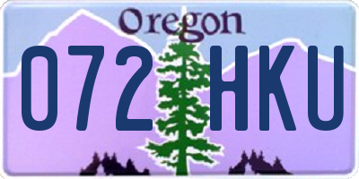 OR license plate 072HKU