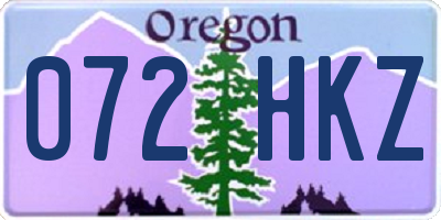 OR license plate 072HKZ