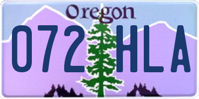 OR license plate 072HLA