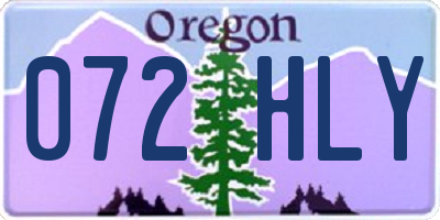 OR license plate 072HLY