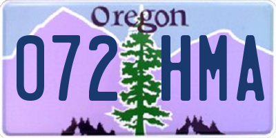 OR license plate 072HMA