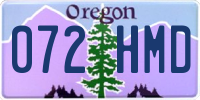 OR license plate 072HMD