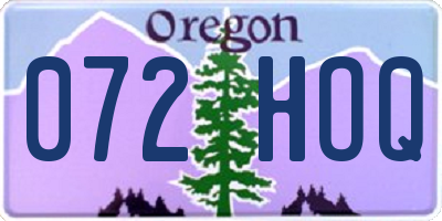 OR license plate 072HOQ