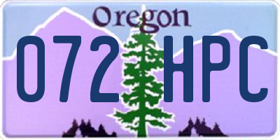 OR license plate 072HPC