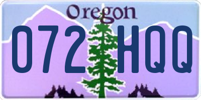 OR license plate 072HQQ