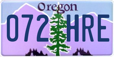 OR license plate 072HRE