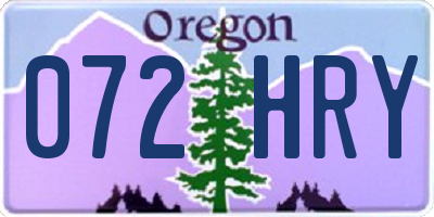 OR license plate 072HRY