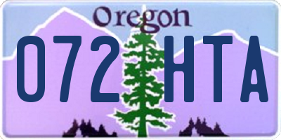 OR license plate 072HTA