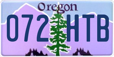 OR license plate 072HTB
