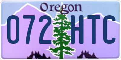 OR license plate 072HTC
