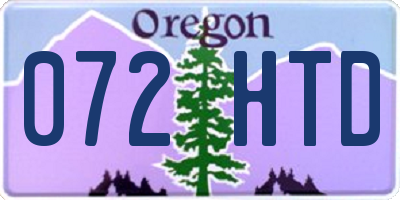 OR license plate 072HTD