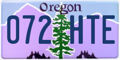 OR license plate 072HTE