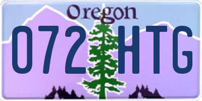 OR license plate 072HTG