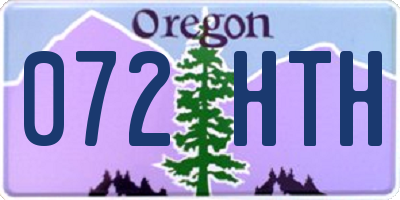 OR license plate 072HTH