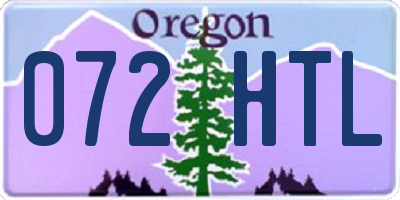 OR license plate 072HTL