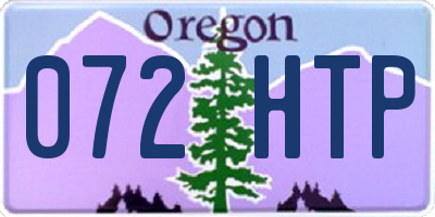 OR license plate 072HTP
