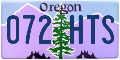 OR license plate 072HTS