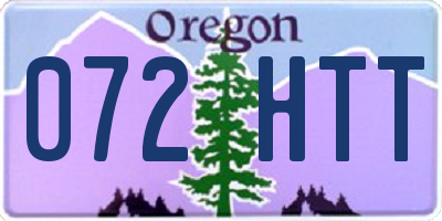 OR license plate 072HTT