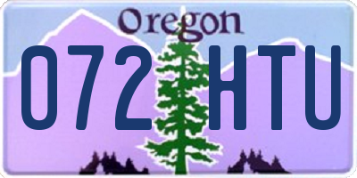 OR license plate 072HTU