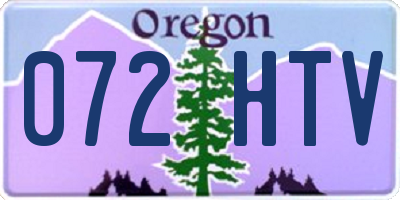 OR license plate 072HTV