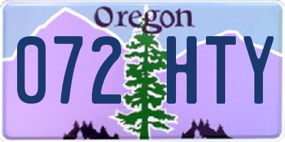 OR license plate 072HTY