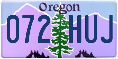 OR license plate 072HUJ