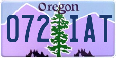 OR license plate 072IAT