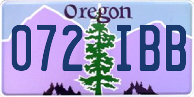 OR license plate 072IBB