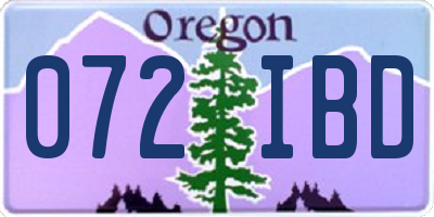 OR license plate 072IBD
