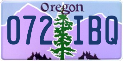 OR license plate 072IBQ