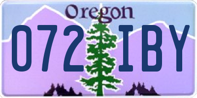 OR license plate 072IBY