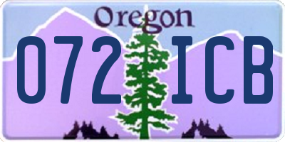 OR license plate 072ICB