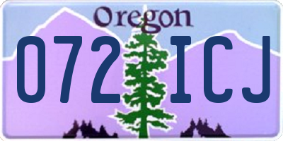 OR license plate 072ICJ