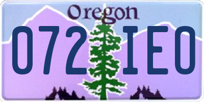OR license plate 072IEO