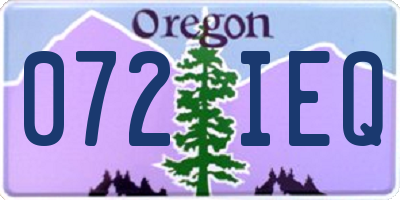 OR license plate 072IEQ