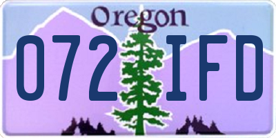 OR license plate 072IFD