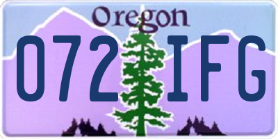 OR license plate 072IFG